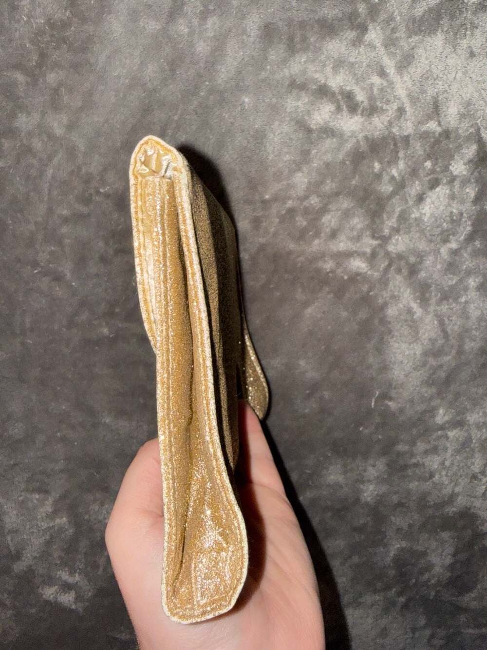bareMinerals Gold Glitter Cosmetic Makeup Clutch Bag - Picture 3 of 6